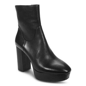ASH Amazon Platform Ankle Boots Womens US 9 EU 40 Black Leather Block Heel NWOB